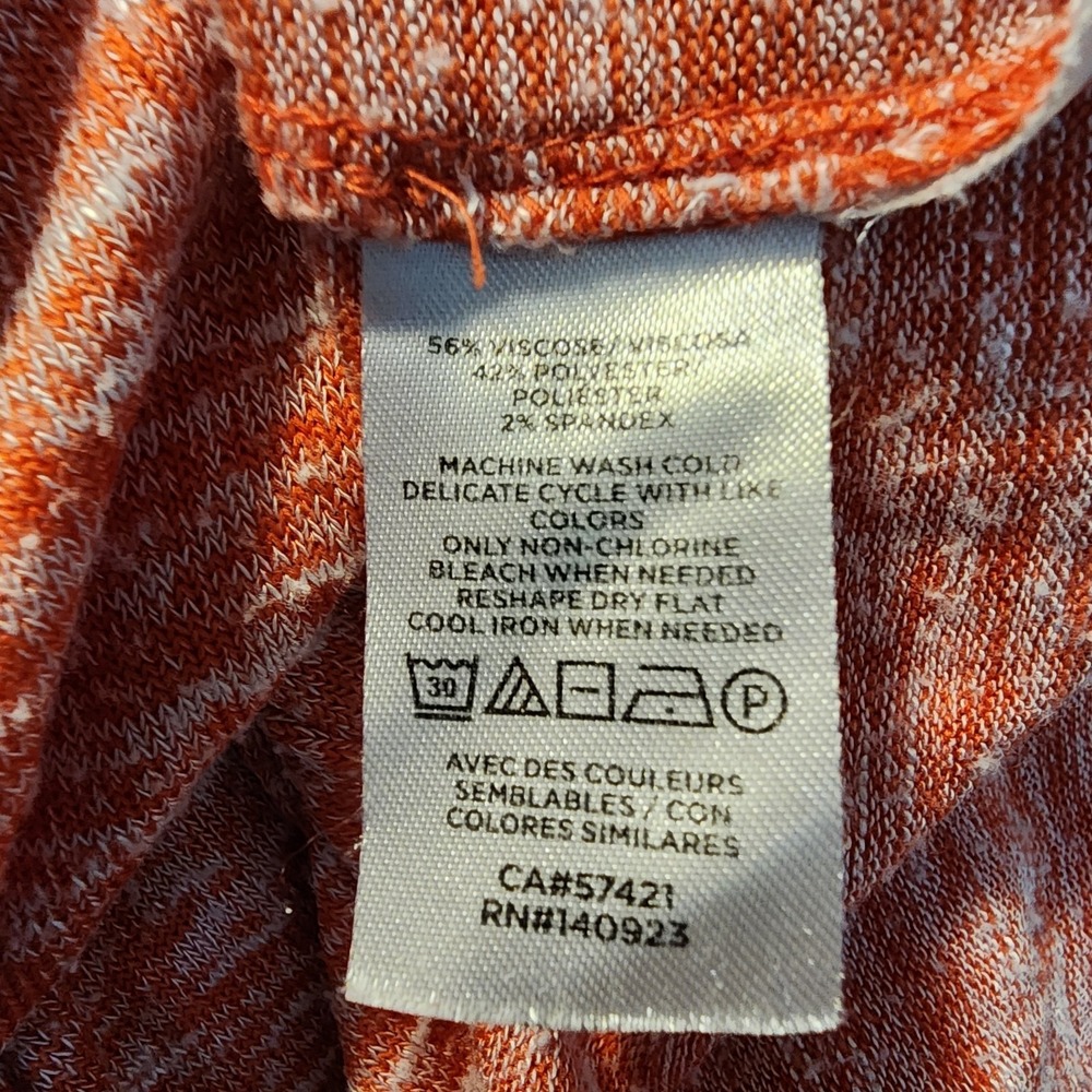 LOFT Lou & Grey Size Medium Redish Orange Flecked Tiered Sleeveless Maxi Dress - Picture 13 of 13